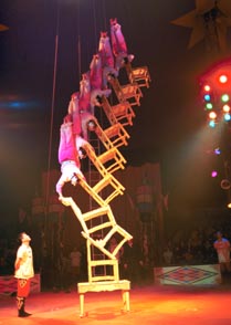 Pyramid of chairs