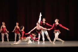 Laura McCulloch and the company in Rubies